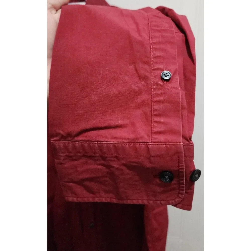 Banana Republic Stretch Classic Red Long Sleeve Button Up Shirt Size Large‎